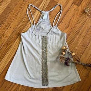 Ludi beautiful top with stones womens size XS NWT